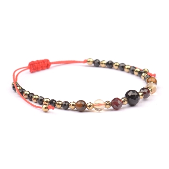 Bransoletka celebrytka TURMALIN + znak zodiaku LEW zodiak